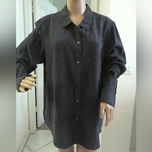 Rails SILK Women's Snake Print Black & Grey  Button Shirt Sz. XXL (Kate Cobra)